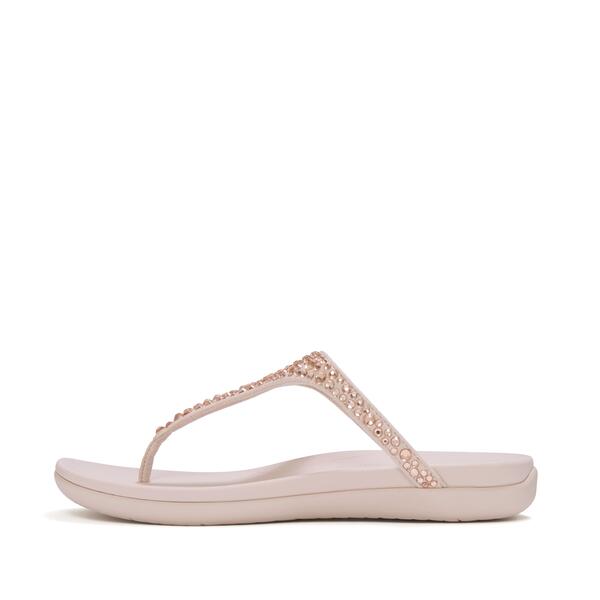  Solay Mixed Crystal Toe Post Sandals 