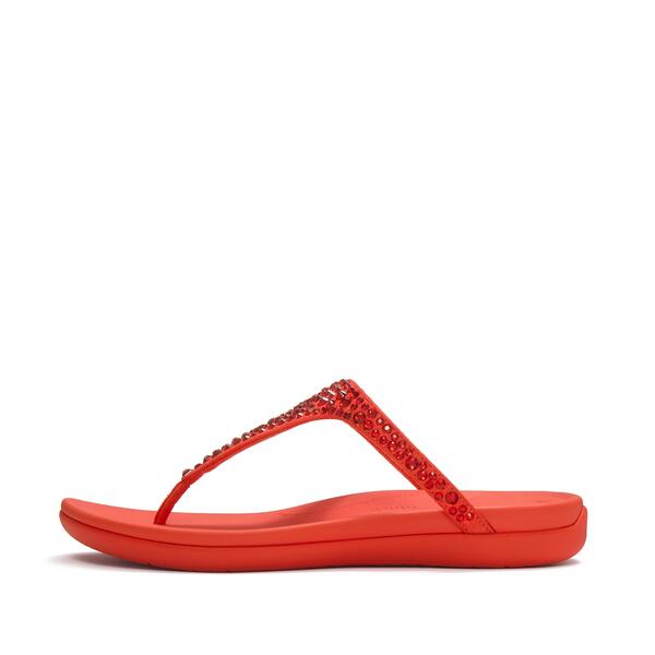  Solay Mixed Crystal Toe Post Sandals 