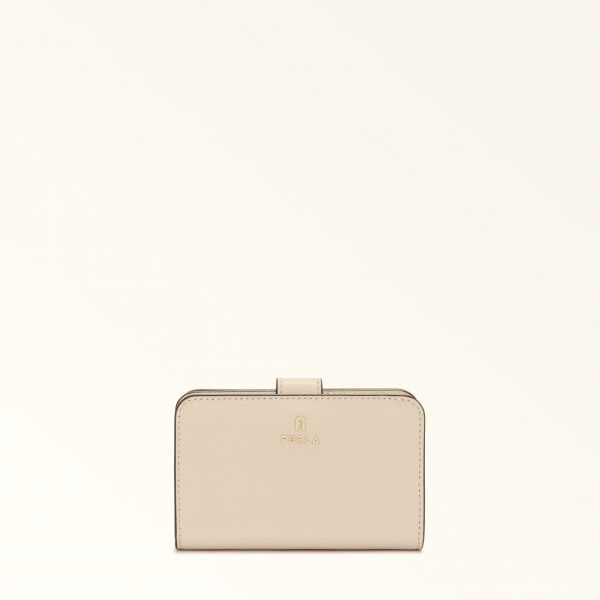  Furla Camelia Compact Wallet Ballerina I Pink Textured Leather Woman 