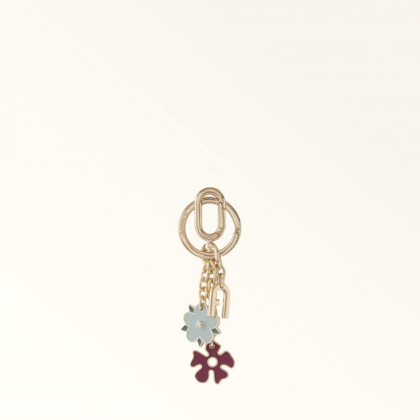 Furla Crystal Keyring Nebbia Gray Multicolour Metal + Enamel Woman 