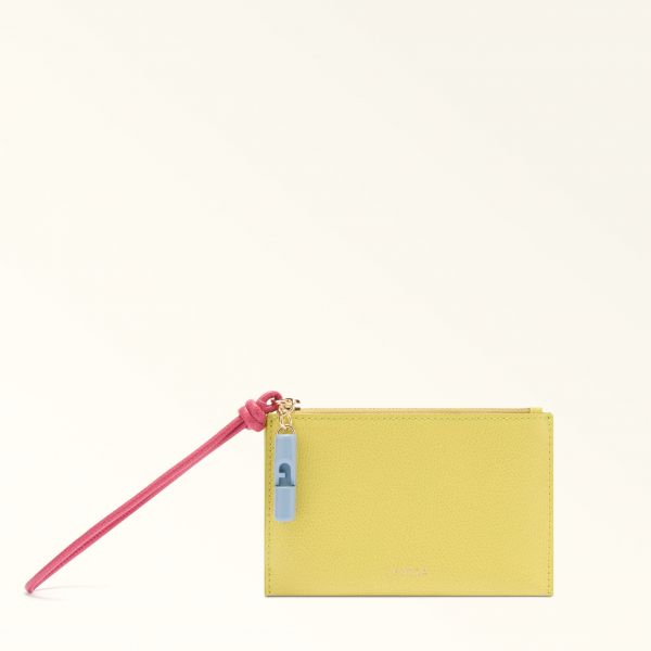  Furla Iride Envelope Toni M Yellow Multicolour Textured Leather Woman 