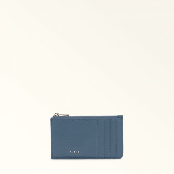  Furla Man Project Card Case M Grigio Blu Milos Textured Calf Leather Man 