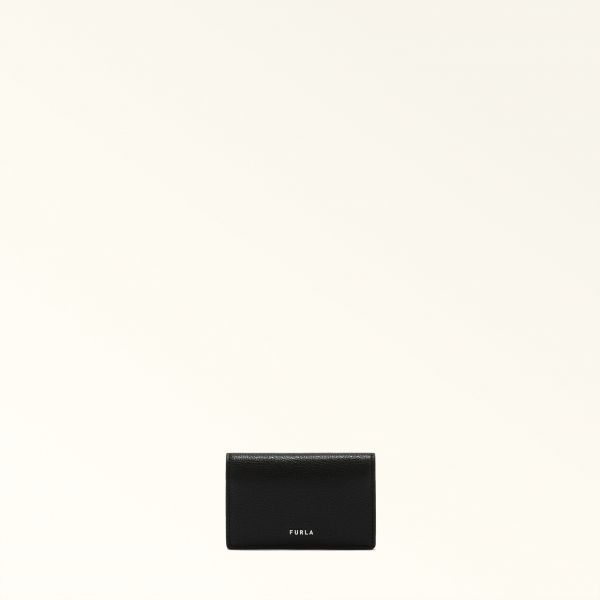  Furla Man Project Card Case Nero Black Milos Textured Calf Leather Man 