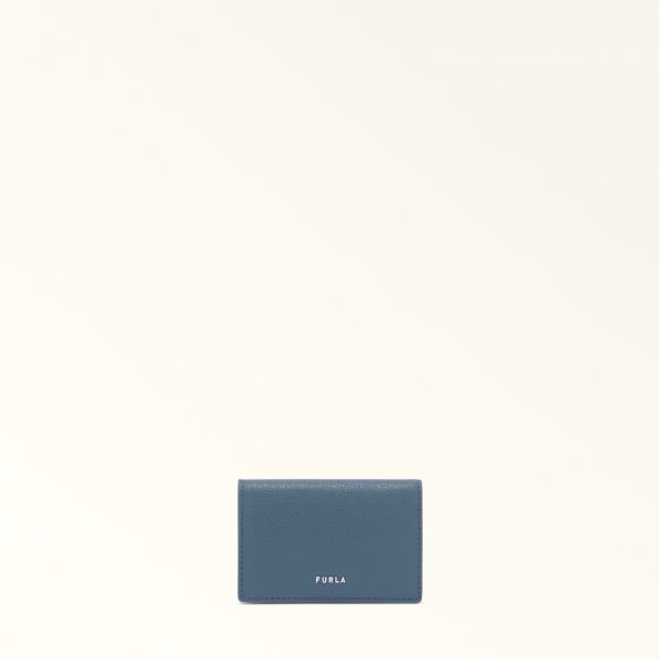  Furla Man Project Card Case S Grigio Blu Milos Textured Calf Leather Man 