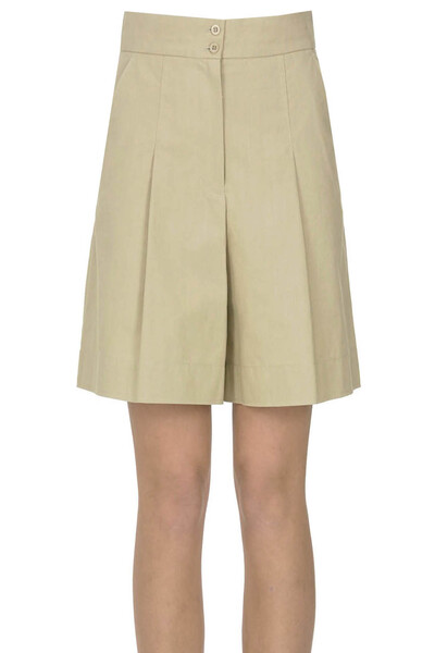  A.p.c. Cotton Shorts With Darts 