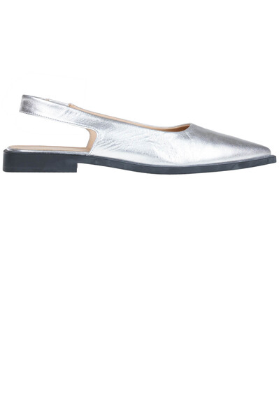  Copenaghen Metallic Effect Leather Slingback Ballerinas 