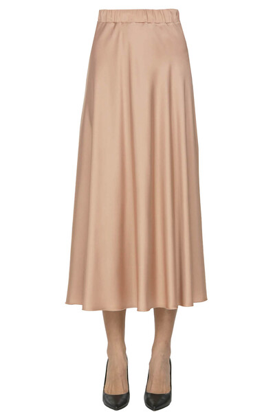  D.exterior Satin Midi Skirt 