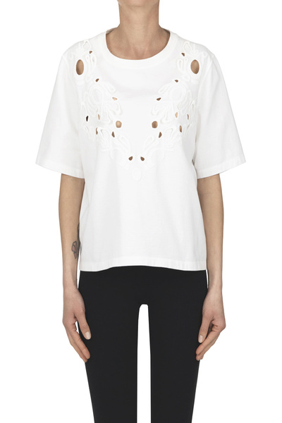 Dondup Cut-out T-shirt With Embroidery 