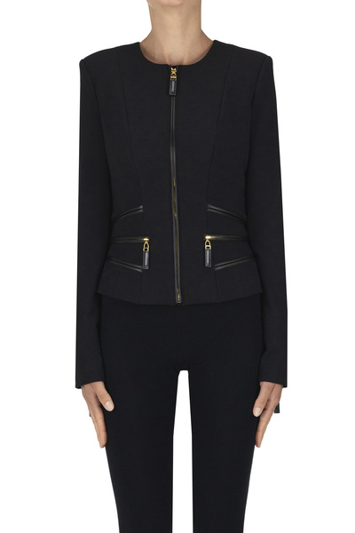  Elisabetta Franchi Eco-leather Details Blazer 