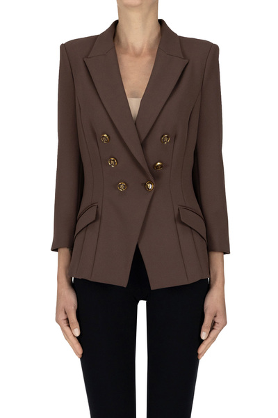  Elisabetta Franchi Slim Fit Double-breasted Blazer 