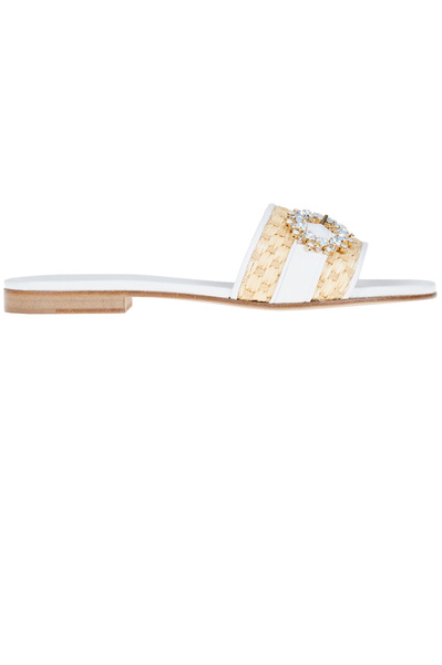  Emanuela Caruso Jewel Buckle Slides 