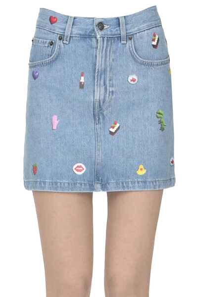  Fiorucci Denim Mini Skirt 