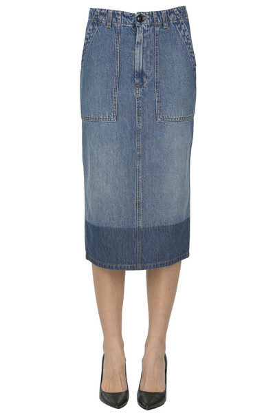  Fortela Denim Midi Skirt 