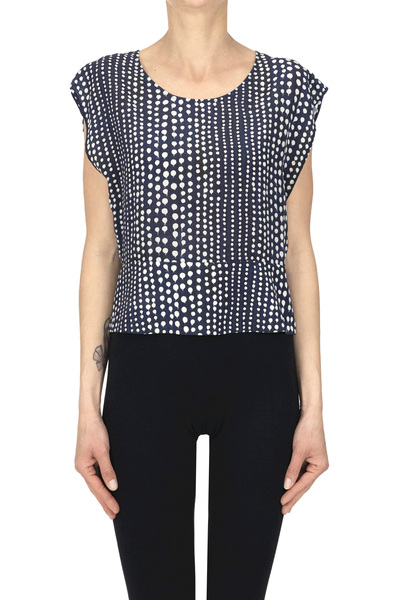  Grifoni Polka Dot Silk Top 