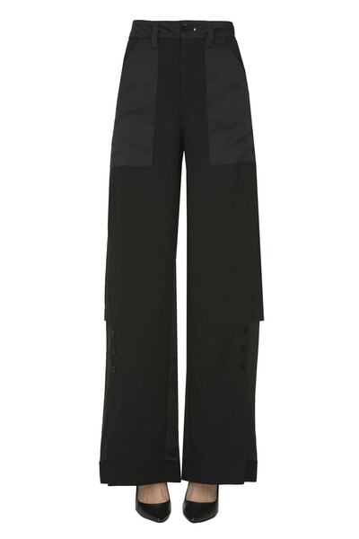  High Tech Crepè Trousers With Satin Inserts 