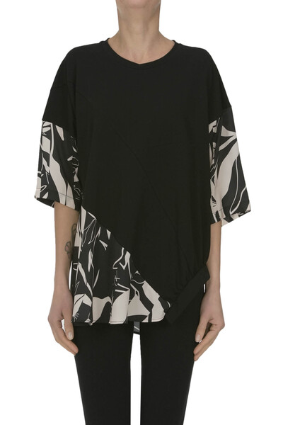  High Tech Printed Satin Inserts T-shirt 