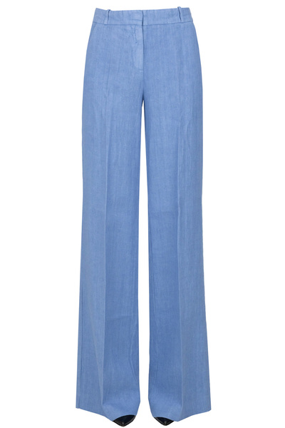  Kiltie Wide Leg Linen Trousers 