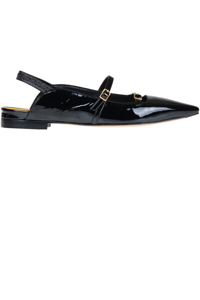  Mara Bini Patent Leather Slingback Ballerinas 