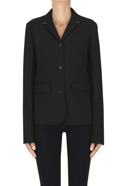  N°21 Cropped Pinstriped Blazer 