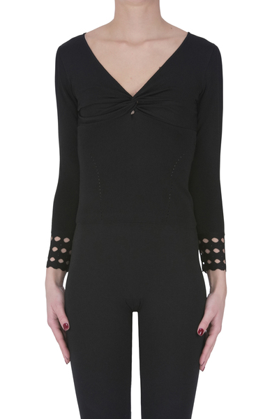  Nenette Cut-out Cuffs Pullover 