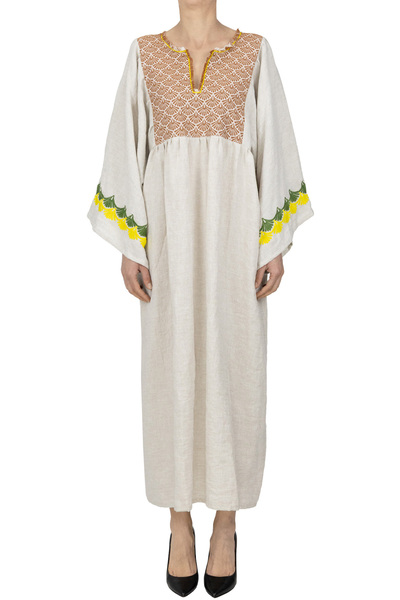  Nina Leuca Embroidered Long Dress 