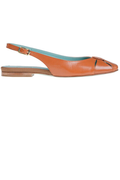  Paola D'arcano Leather Slingback Ballerinas 