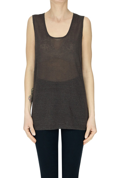  P.a.r.o.s.h. Linen And Viscose Tank Top. 