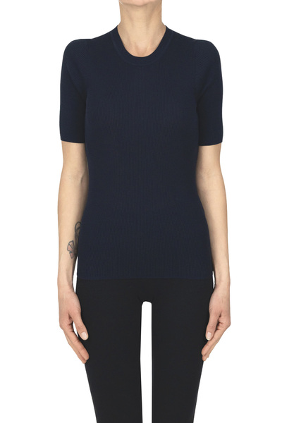  P.a.r.o.s.h. Ribbed Short Sleeves Pullover 