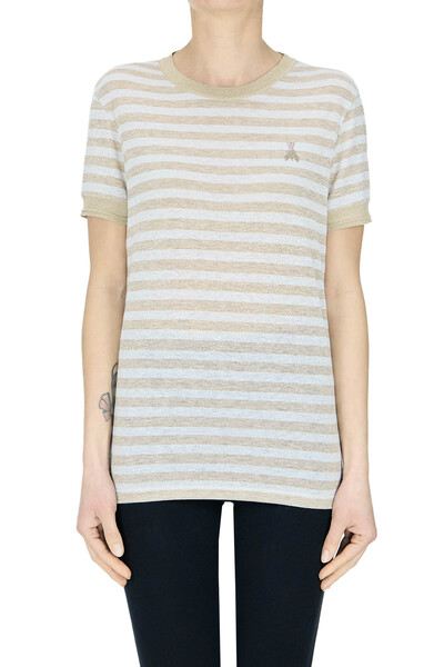  Patrizia Pepe Striped Knit T-shirt 