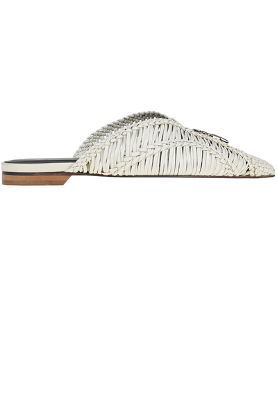  Patrizia Pepe Woven Leather Mules 