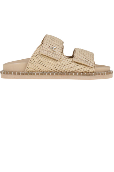  Patrizia Pepe Woven Leather Slides 