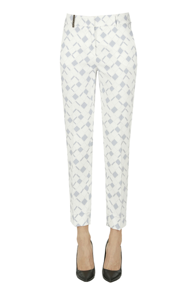  Peserico Printed Cigarette Trousers 