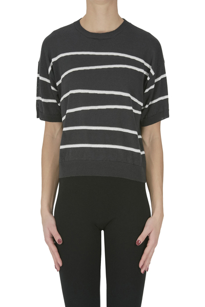 Peserico Striped Short Sleeves Pullover 