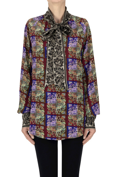  Pierre-louis Mascia Printed Silk Blouse 