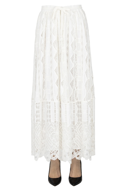  Pinko Cotton Lace Long Skirt, 