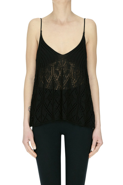  Semicouture Crochet Knit Top 