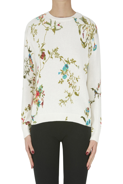  Semicouture Flower Print Pullover 