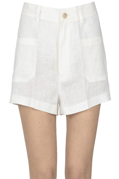  Semicouture Linen Shorts 