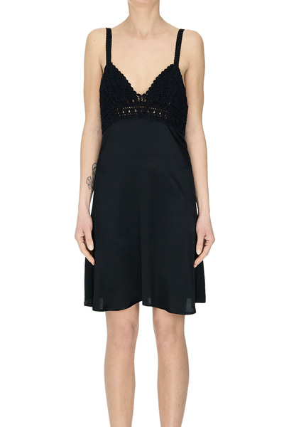  Semicouture Satin Mini Slip Dress 