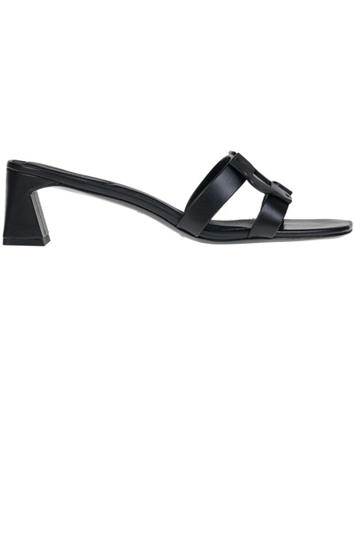  Simkahi Monogram Leather Mules 