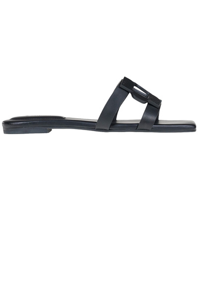  Simkahi Monogram Leather Slides 