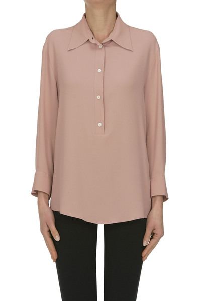  Slowear Silk Blend Crepè Shirt 