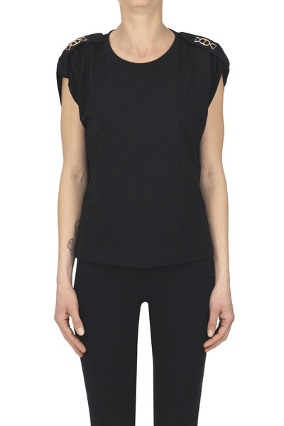  Twinset Milano Embellished Cotton T-shirt 