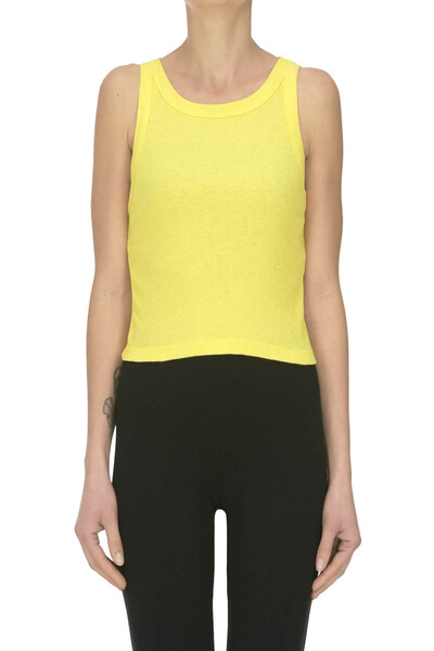  Velvet Cropped Tank Top 