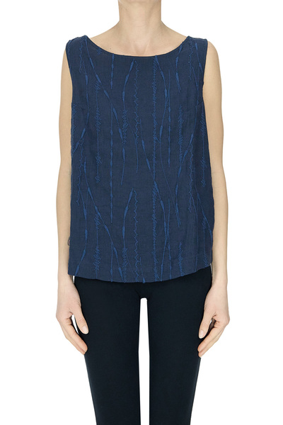  Why Ci Embroidered Linen Top 