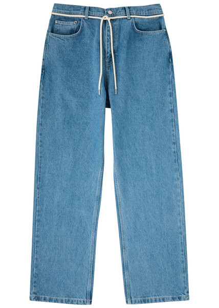  About Blank Belted Straight-leg Jeans - Mid Blu - M 