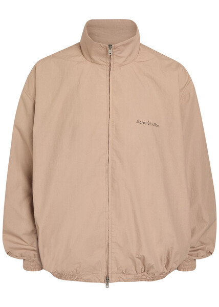  Acne Studios Logo-print Cotton-poplin Jacket - Beige - 48 (it48 / M) 