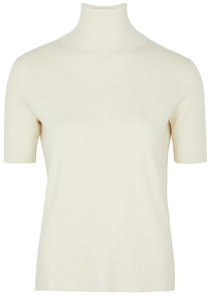  Aexae Roll-neck Cashmere Jumper - Cream - M (uk 12 / M) 
