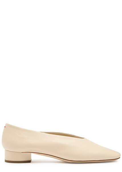  Aeyde Delia 30 Leather Pumps - Ivory 