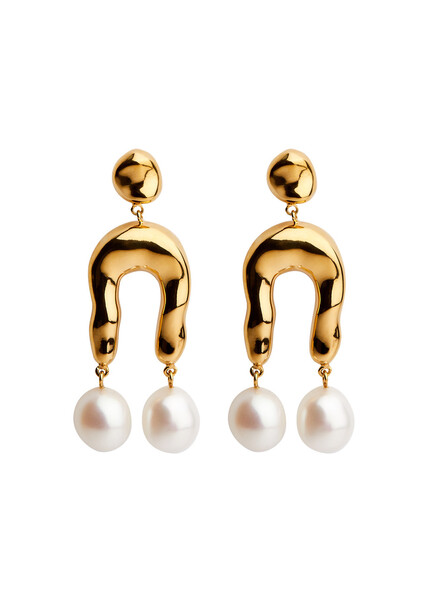  Agmes Imogene Small Gold Vermeil Drop Earrings - One Size 